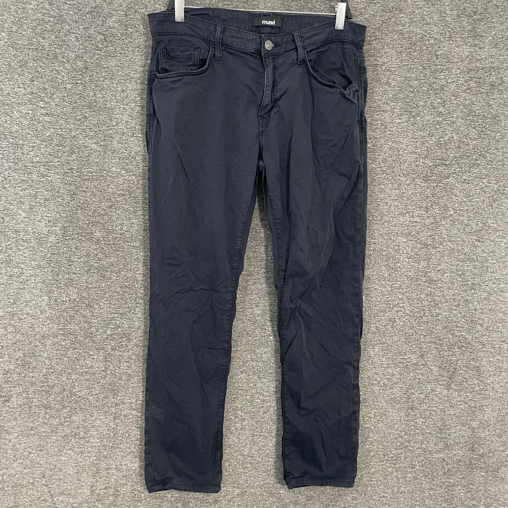 Mavi‎ Marcus Slim Straight Jeans Mens 33x32 Dark Blue Stretch Denim Casual Pants